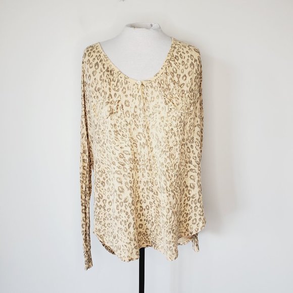 ARITZIA WILFRED 100% Linen Leopard Print Top - Picture 3 of 9